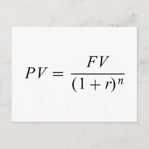 Formel "Zeitwert des Geldes" Postkarte