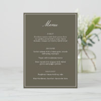 Formell klassische Border Olive Schrift Elegante H