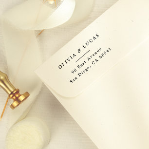 Formelle Paare nennen einfache Rücksendeadresse Gummistempel