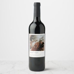 Formelle Verlobung Save the Date Weinetikett