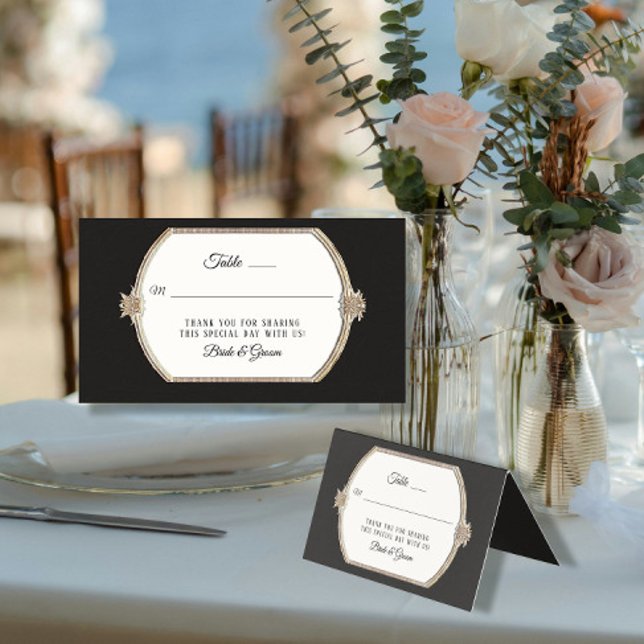 Formelle Victorian Elegant Noir n Or Réception (Créateur téléchargé)