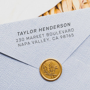 Formeller Minimalistischer Name und Rücksendeadres Permastempel