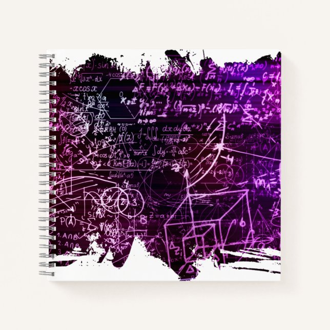 Formeln im mathematischen Raum Notizbuch (Vorderseite)