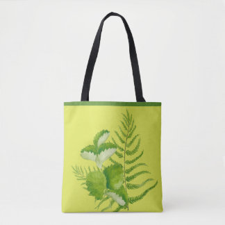 Formen in Grün auf einer Tasche