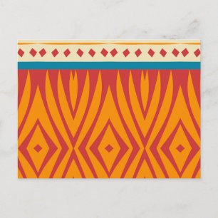 Formen in Retrofarben Postkarte
