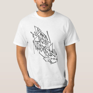 Formen Schwarz Weiß Abstrakte Stammes-Tätowierkuns T-Shirt