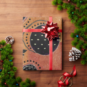 Formen und Blätter abstrakter geometrischer Kreise Geschenkpapier