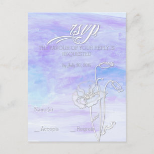 FORMEN VON BLUES WATERCOLOR WEDDING RSVP EINLADUNGSPOSTKARTE