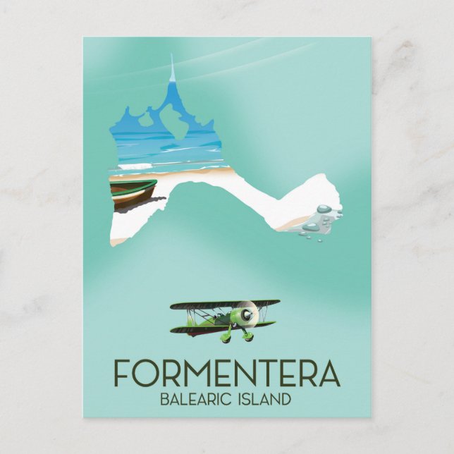 Formentera Baléares Carte Carte poster voyage (Devant)