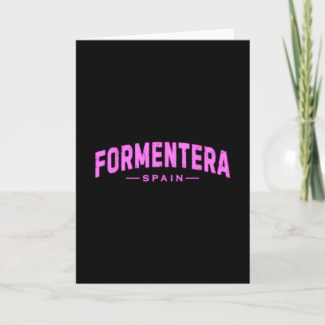 Formentera Spanien Learic Inseln Urlaub Sommer Be Karte (Vorderseite)