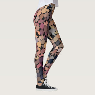 Formes Abstraites colorées de Leggings d'art
