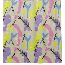 Formes Abstraites colorées modernes rideau de douc