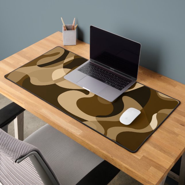 Formes biologiques tourbillonnant abstraites Brown (Bureau 2)