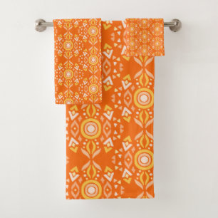 Formes Boho vintage Motif en orange et jaune 