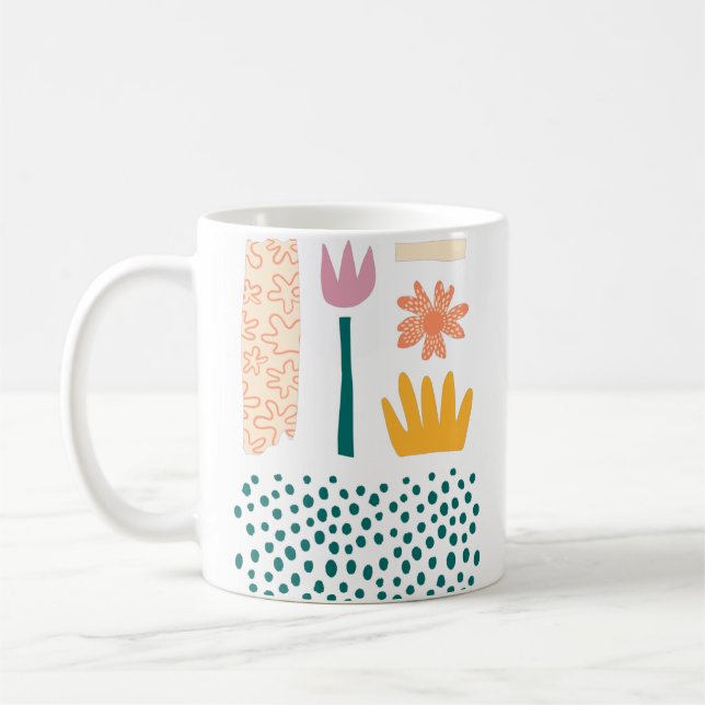 Formes botaniques Abstraites Café Mug (Gauche)