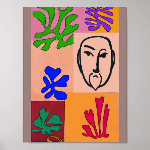 Formes colorées Poster style Matisse