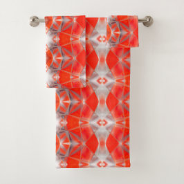 Formes courbes rouges rapport flottant sur gris bl