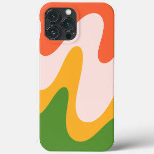 Formes fluides ondulées abstraites coque iphone 13