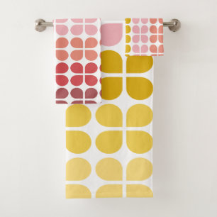 Formes géométriques moyennes en rose jaune