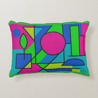 Formes géométriques néon - Design Coussin Abstrait