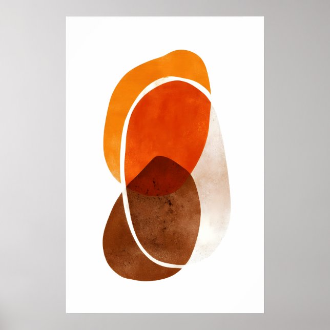 Formes oranges impression d'art formes arrondies s (Devant)