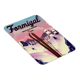 Formigal Aragon Spanien Ski-Plakat. Magnet