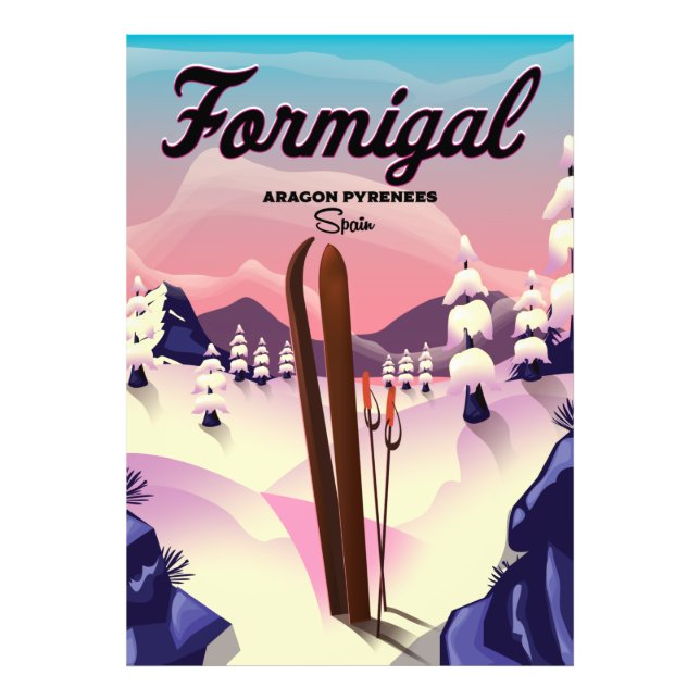 Formigal Aragon Spanien Skiposter. Fotodruck (Vorne)
