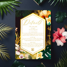 Förmliche Tropische Hochzeit in Urlaubsort RSVP Karte