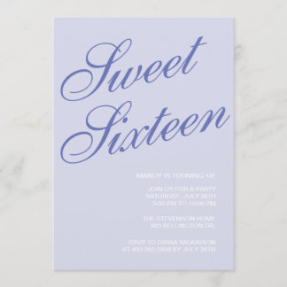 Förmliches Blaues Süß 16 Einladungen