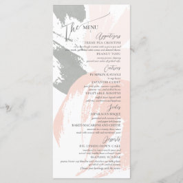 Förmliches, elegantes Menü für Hochzeiten-Probe Menükarte