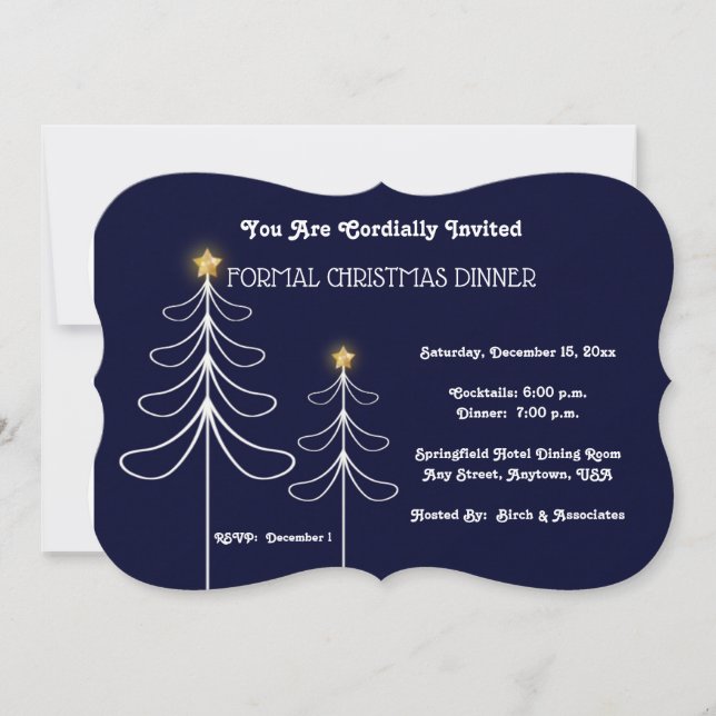 Förmliches Weihnachtsfest im Unternehmen Einladung (Vorderseite)