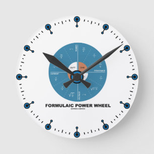 Formulaic Power-Rad (Physik-Gleichungen) Runde Wanduhr