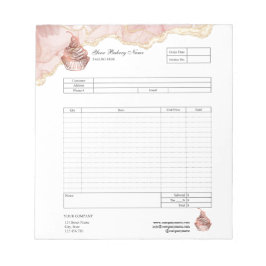 Formular für Bestellungen von Backwaren mit Kondit Notizblock