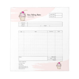 Formular für Bestellungen von Backwaren mit Kondit Notizblock