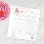 Formular für Bestellungen von Backwaren mit Kondit Notizblock<br><div class="desc">Bestellformular für Konditorei Cupcake Bakery</div>