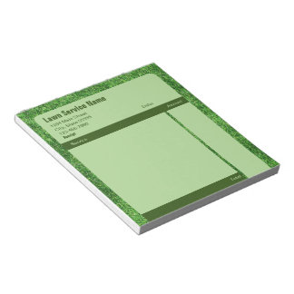 Formular für den Empfang von Verkäufen an Grüne Un Notizblock