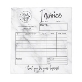 Formular für den Rechnungsverkauf Annahme des Firm Notizblock