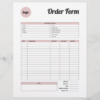 Formular für die Minimalistische Produktbestellung Briefbogen