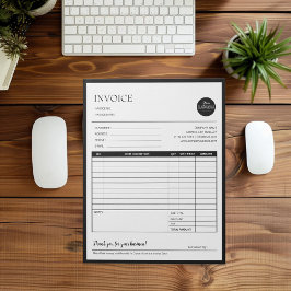 Formulare für die schwarzen, modernen Geschäftskon Notizblock