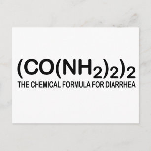 Formule chimique amusante pour carte postale Diarr