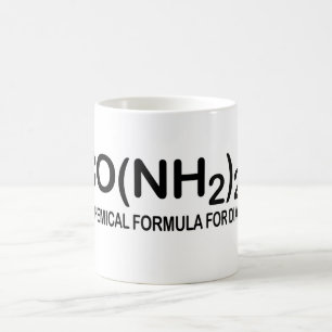 Formule chimique drôle pour la tasse de café de