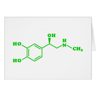 Formule chimique moléculaire d'adrénaline