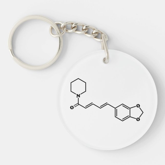 Formule chimique moléculaire de poivre noir Piperi (Devant)