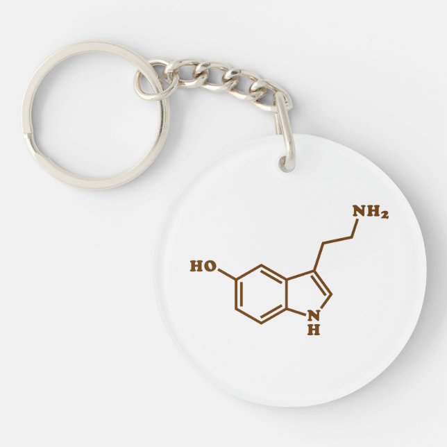 Formule chimique moléculaire de sérotonine (Devant)