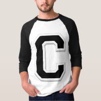 Formulieren Sie es Anfangsschwarzes Baseball-Shirt