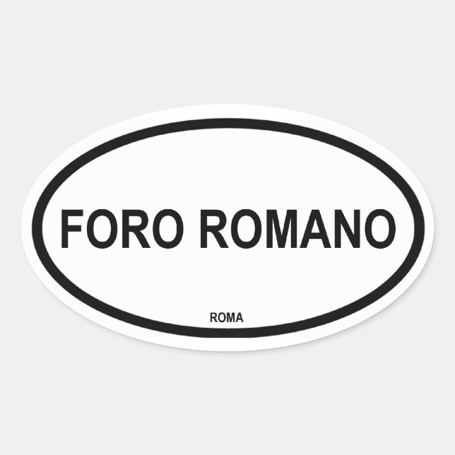 FORO ROMANO OVALER AUFKLEBER (Vorderseite)