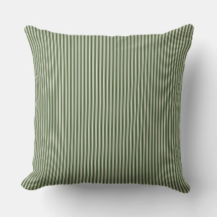 Forrest Green Ticking Stripe Kissen