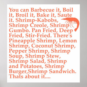 Forrest Gump Shrimp Zitat Poster
