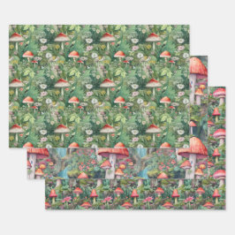 Forrest-Papier für Pilze Geschenkpapier Set