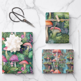 Forrest-Papier für Pilze Geschenkpapier Set